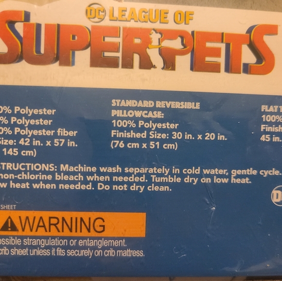 Warner Bros. DC Super Pets 4-Piece Toddler Bedding Set - Picture 9 of 9